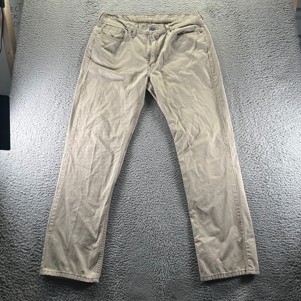 Levi's‎ 514 Jeans Men's 36x34 Brown Cotton Denim Straight Leg Workwear Travel